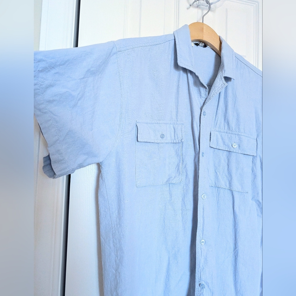 Vtg Cotton Buttondown Shirt. Men's Large.